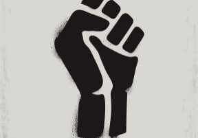 Fist,Raised,In,Protest.,Black,Fist,Icon,Isolated,On,A